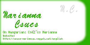 marianna csucs business card